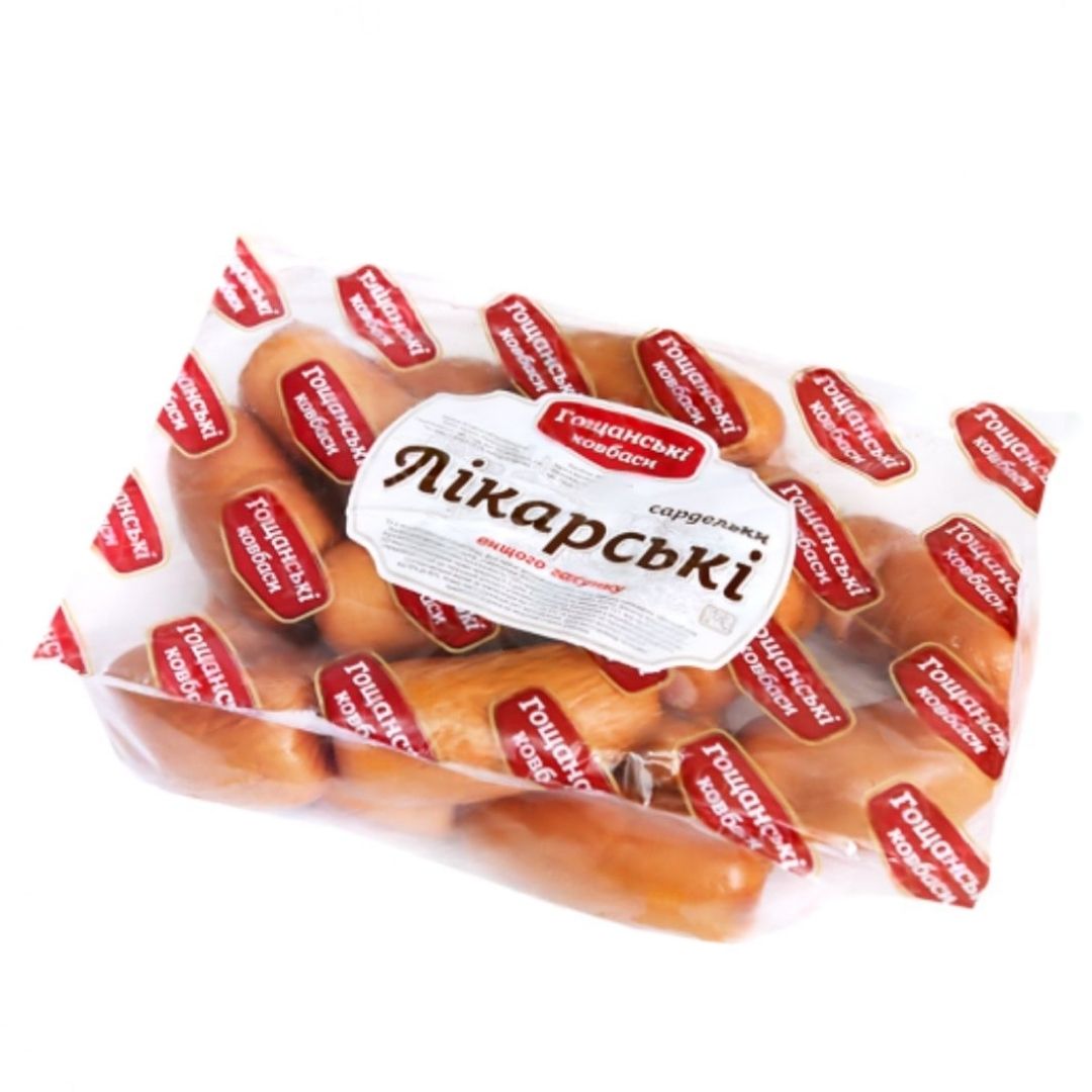 Сардельки "Лікарські" Гощанські ковбаси , вищий сорт