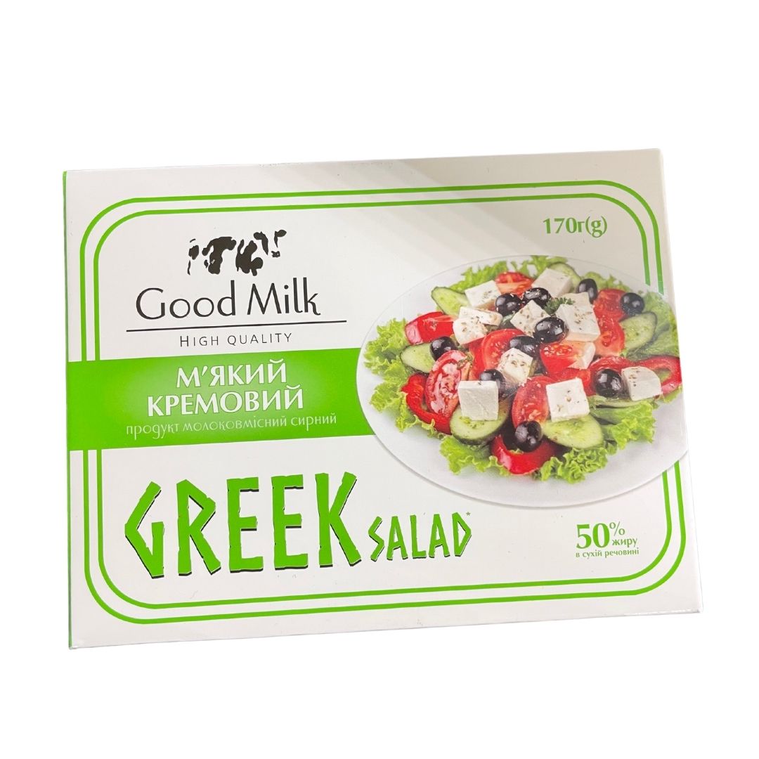 Сир м’який кремовий Good Milk «Greek Salad», 50% жиру, 170 г