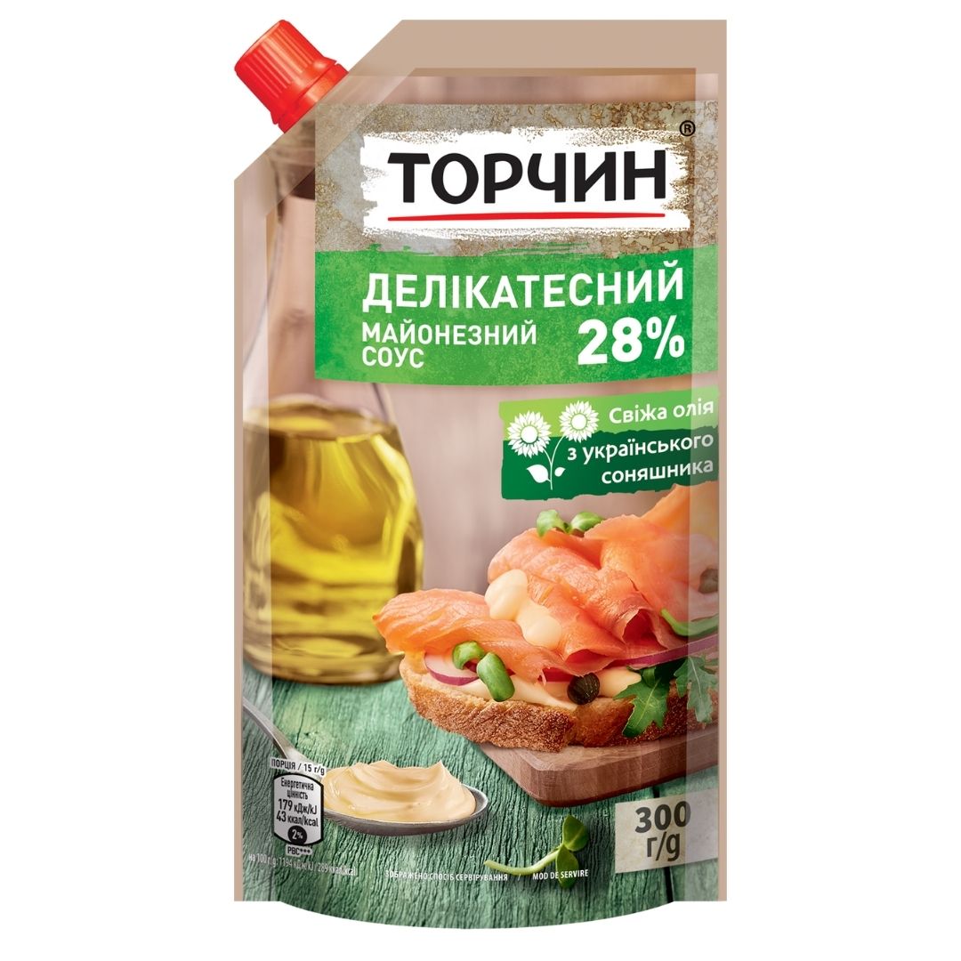 Соус майонезний «Торчин» Делікатесний, 28% жиру